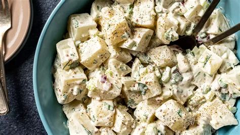 Cover chicken and marinate, refrigerated, for at least 1 and up to 12 hours. . Serious eats potato salad